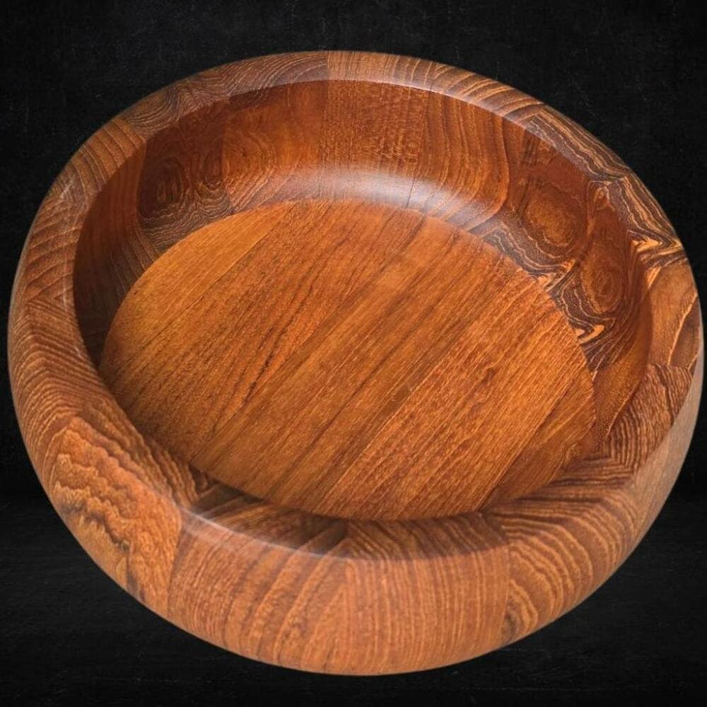 Vintage Dansk Teak Wood Bowl Danish Modern Scandinavian MCM Catchall 6"